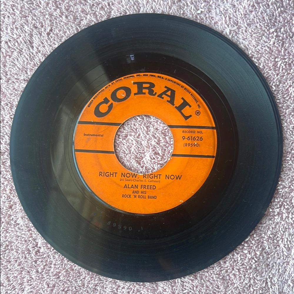 Coral Vinyl Record Alan Freed 45 rpm